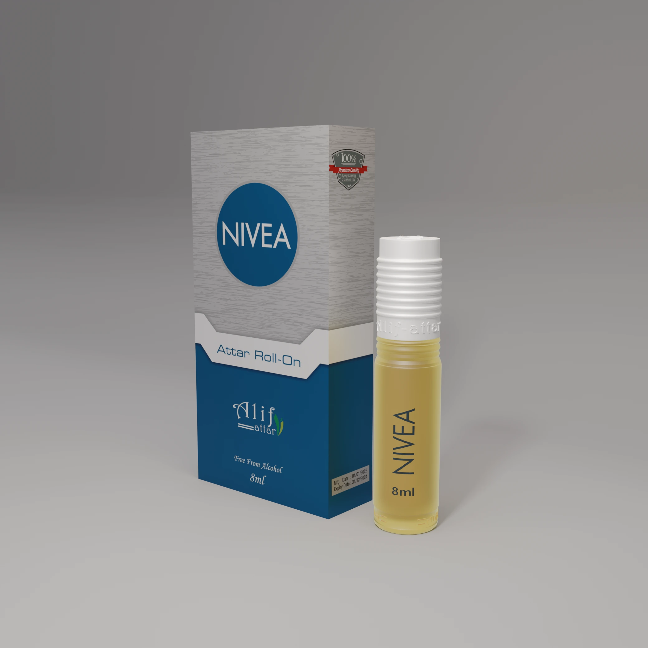 Nivea Attar 8ml – Premium Natural Perfume Oil - Premium Halal Food Product