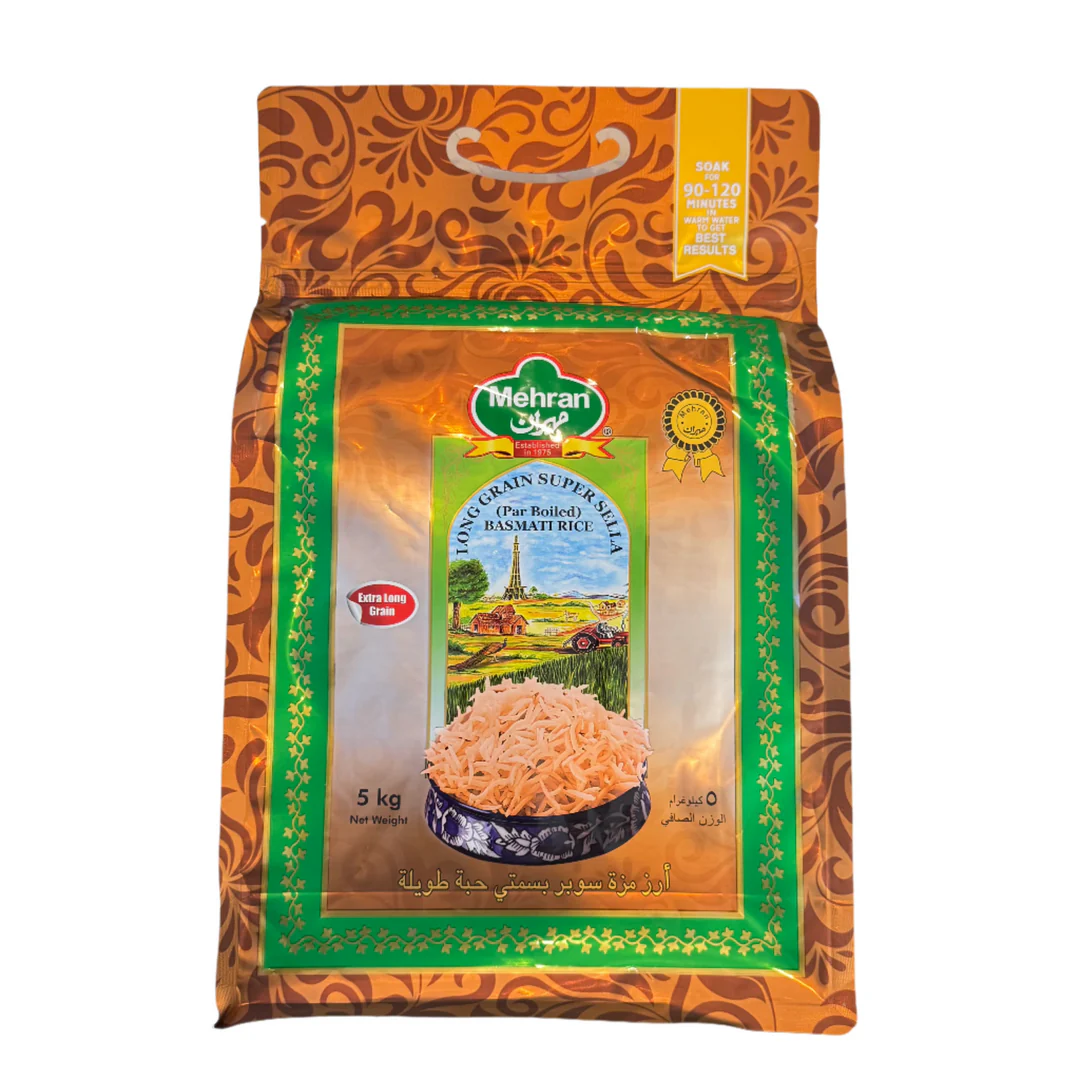 Mehran スーパーセラライス 5kg|長粒&ふっくら炊き上がるプレミアム米 - Premium Halal Food Product