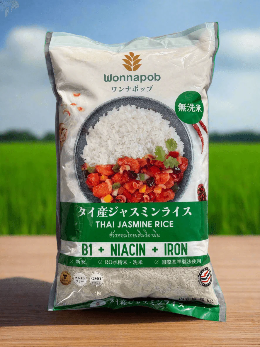 THAI JASMINE Rice 5kg (Wonnapob) – Premium Aromatic Long Grain Rice | タイ産ジャスミン米 ハラール対応 - Premium Halal Food Product