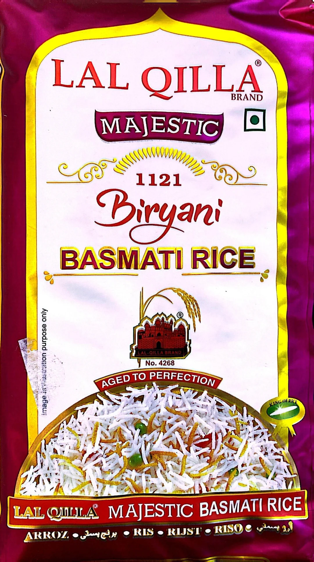 Lal Qilla Basmati Rice 1kg – Aromatic Long Grain Premium Quality | ラールキラ バスマティライス 1kg - Premium Halal Food Product