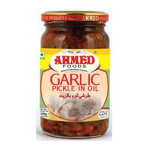 Halal Ahmed Garlic Pickle ハラール アーメッド ガーリックピクルス | 南アジア食材 日本 - Premium Halal Food Product