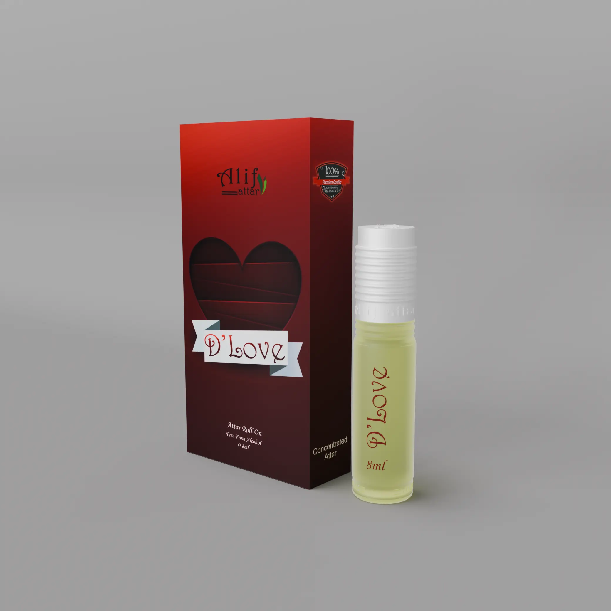 D Love Attar 8ml – Premium Natural Perfume Oil - Premium Halal Food Product