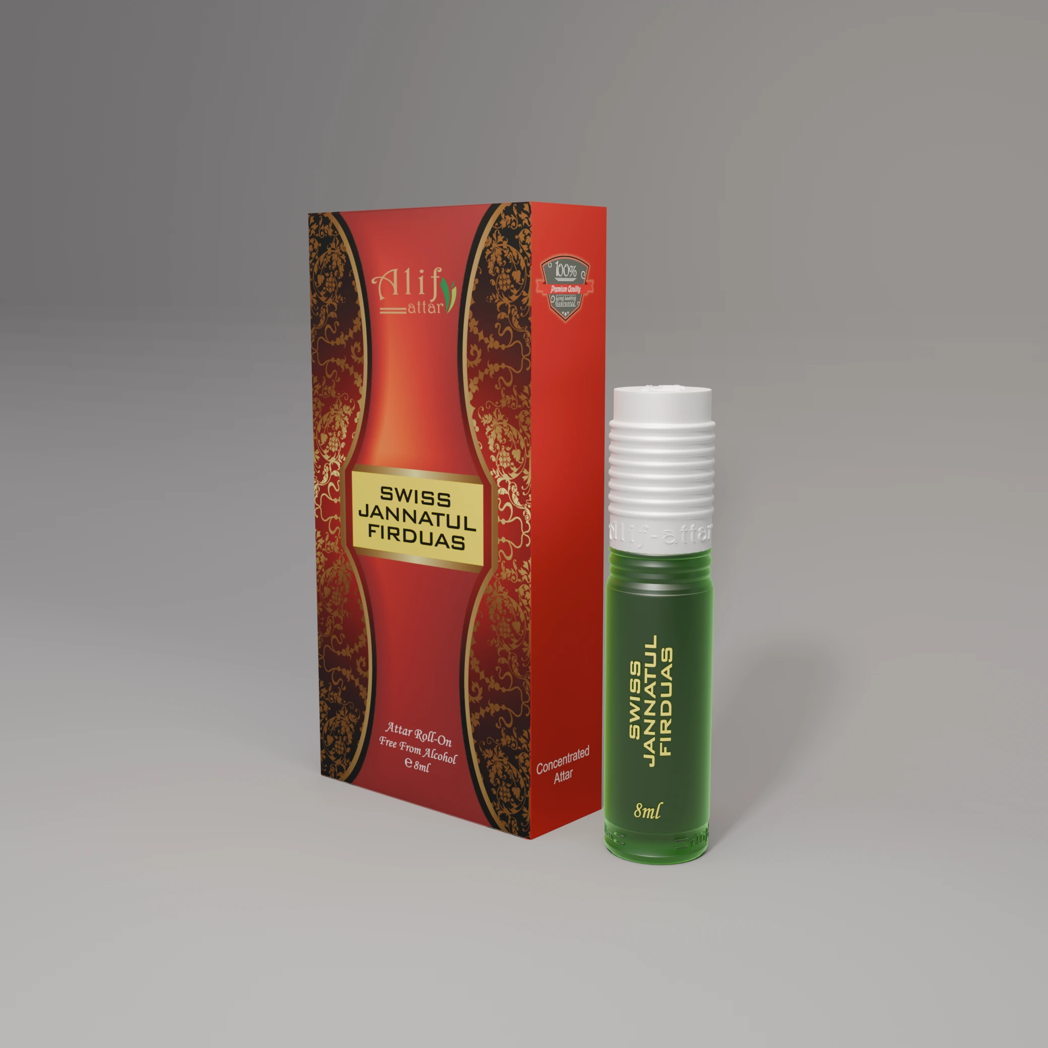Swiss Jannatul Firdaus Attar 8ml – Premium Natural Perfume Oil - Premium Halal Food Product