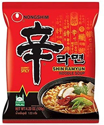 Shin Ramyun Soup Noodles 120gm    辛ラーメンスープ麺 120g - Premium Halal Food Product